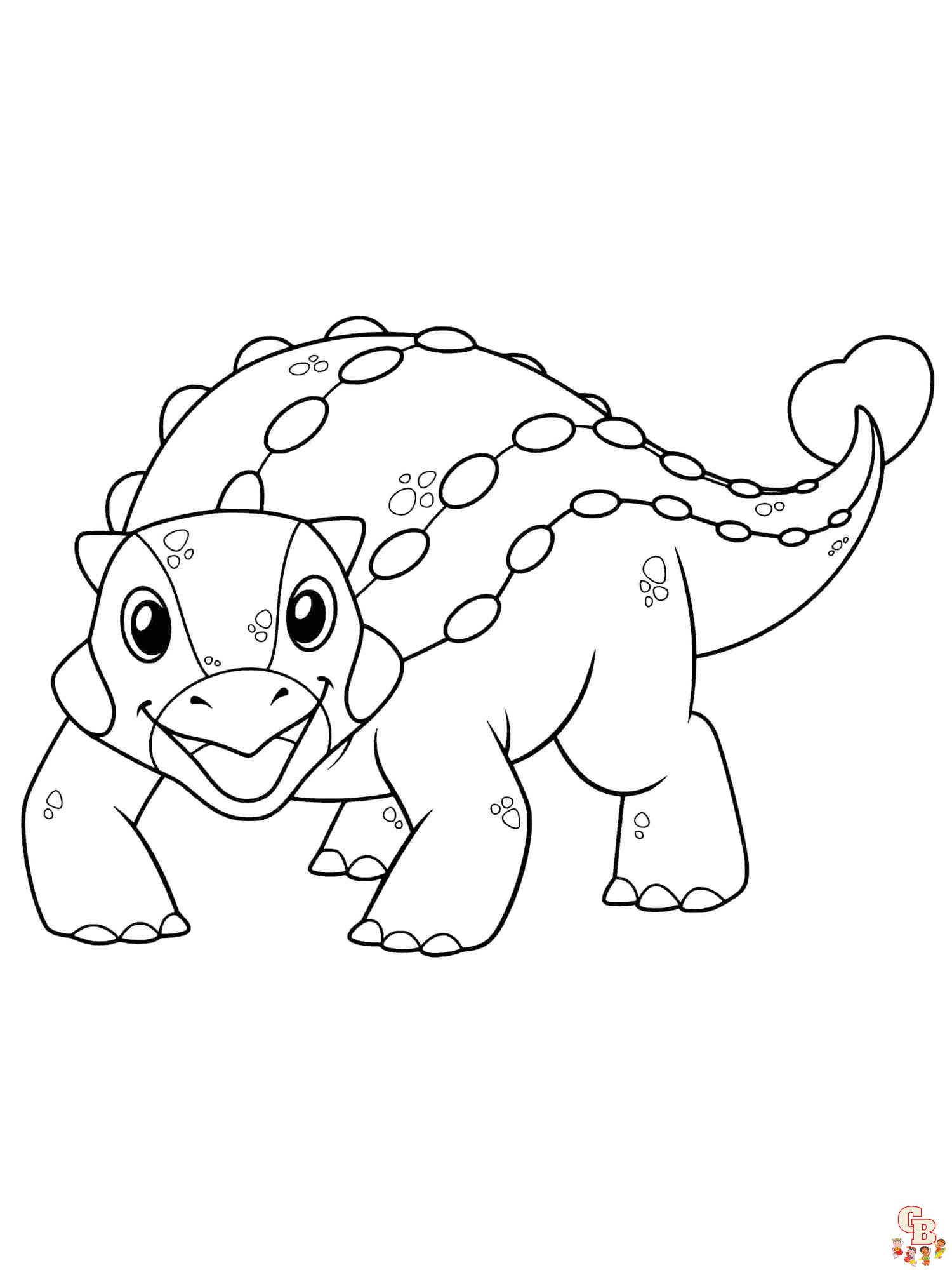 Ausmalbilder Ankylosaurus 1