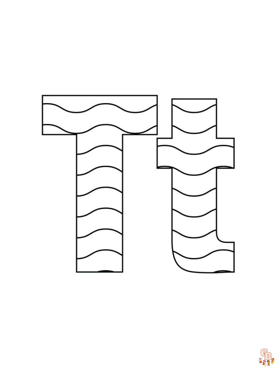 Ausmalbilder Buchstabe t