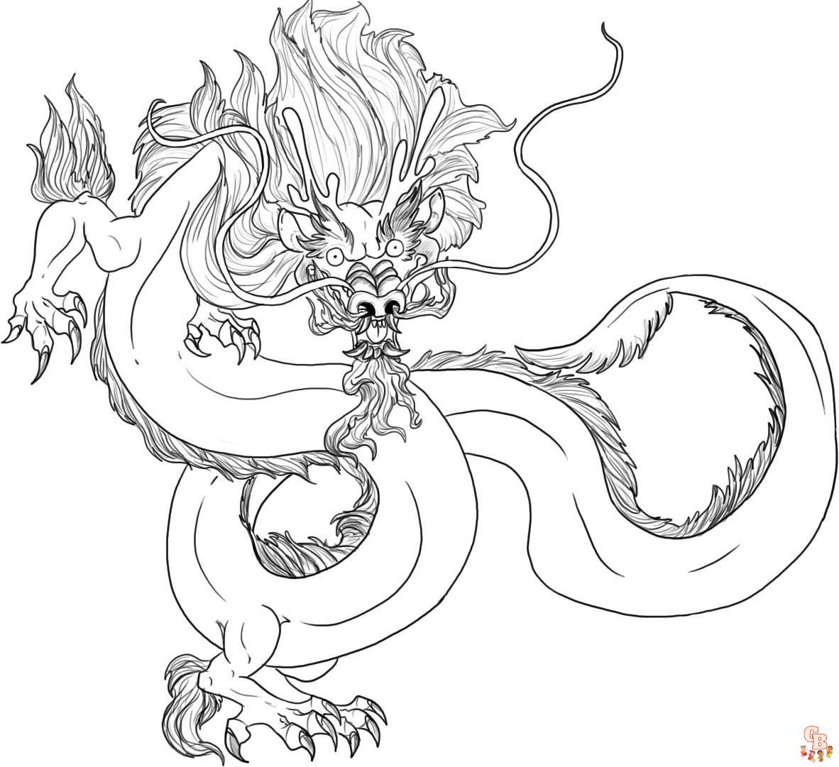 Ausmalbilder chinesischer Drache 1