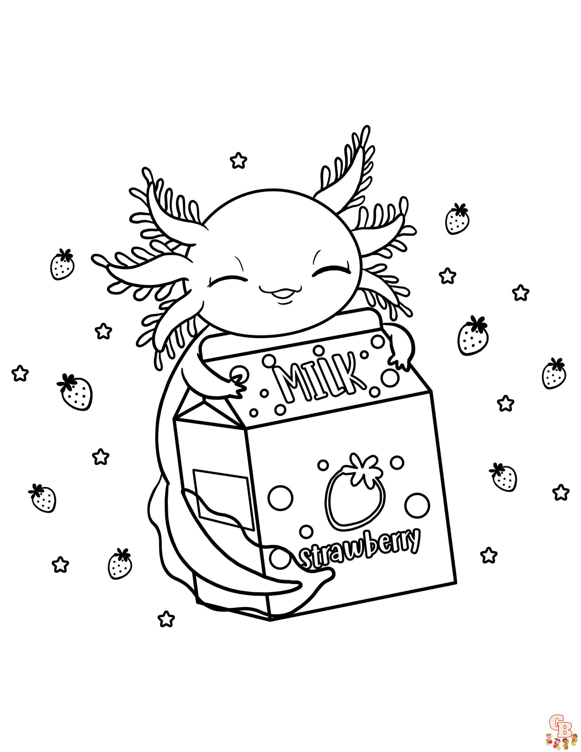 Axolotl Ausmalbilder fuer kinder