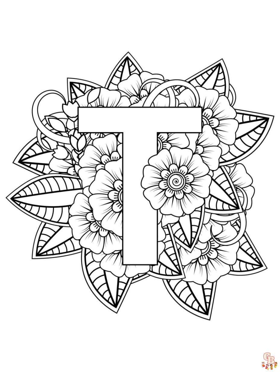 Buchstabe t zum ausmalen