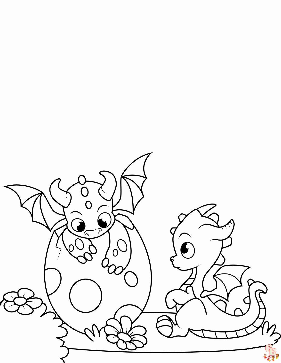 Cartoon Drache Ausmalbilder fuer kinder