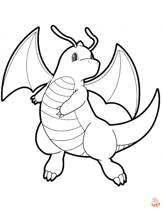 Dragonite ausmalbilder zum ausdrucken