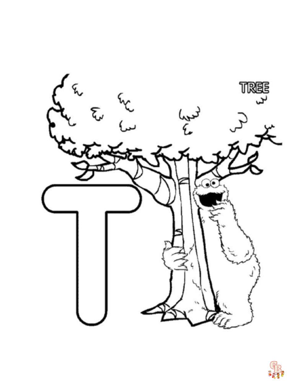 Malvorlagen Buchstabe t