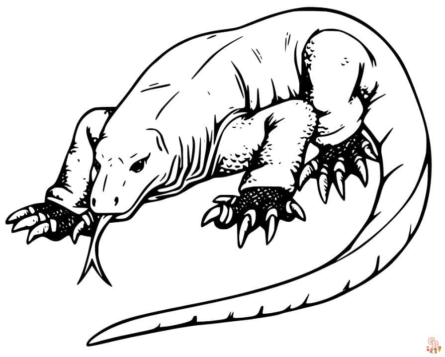 Malvorlagen Komodowaran