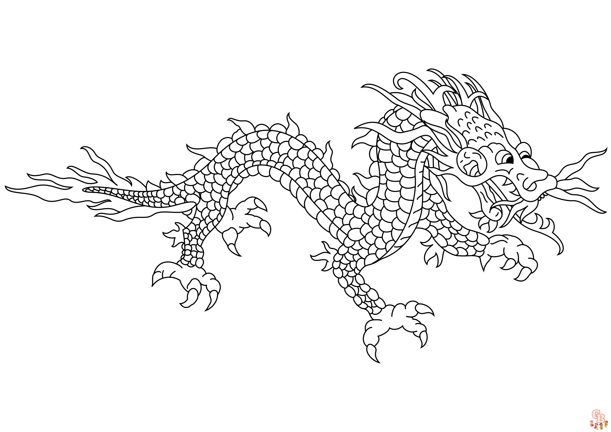 Malvorlagen chinesischer Drache