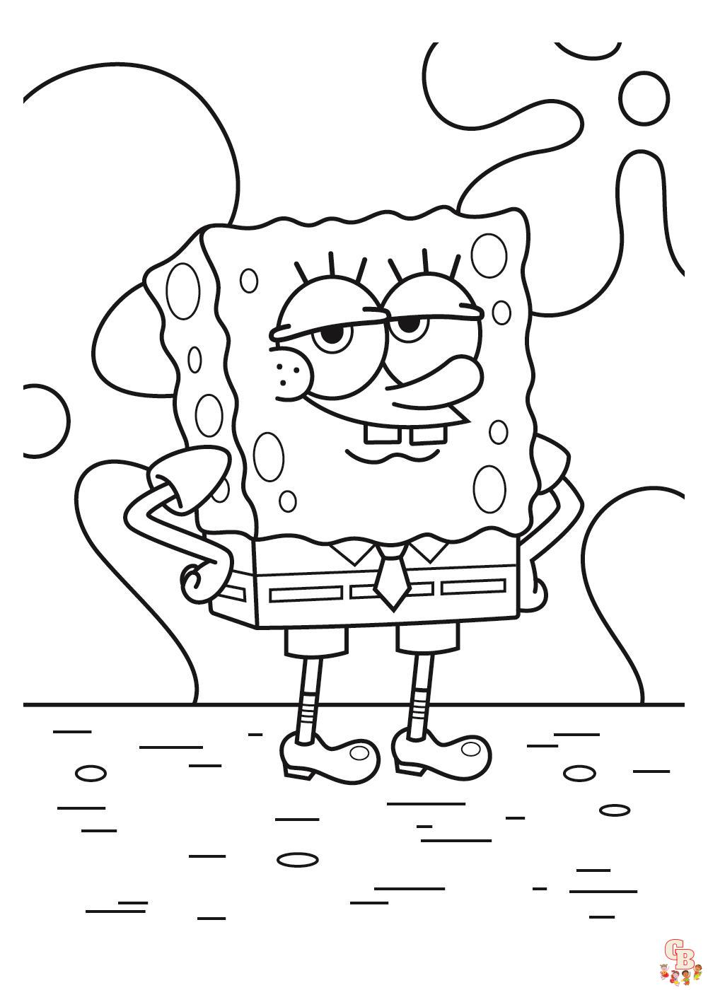 Spongebob Sommer ausmalbilder zum ausdrucken 1