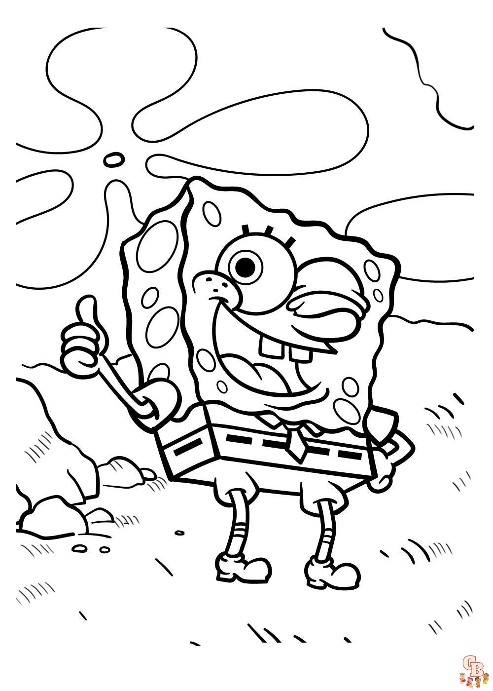 Spongebob Sommer zum ausmalen 1