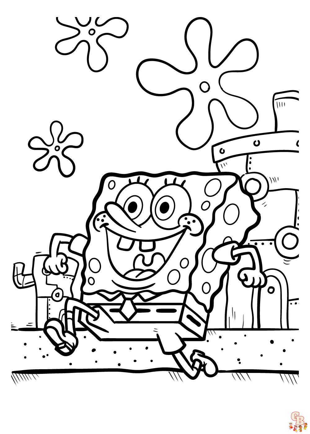 Spongebob Sommer zum ausmalen 2