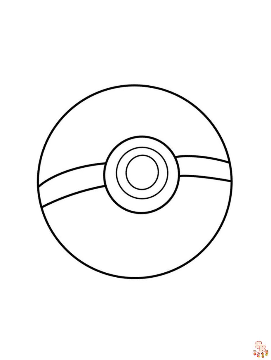 ausmalbild pokemon ball