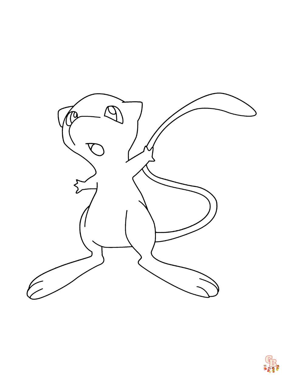 ausmalbild pokemon mew