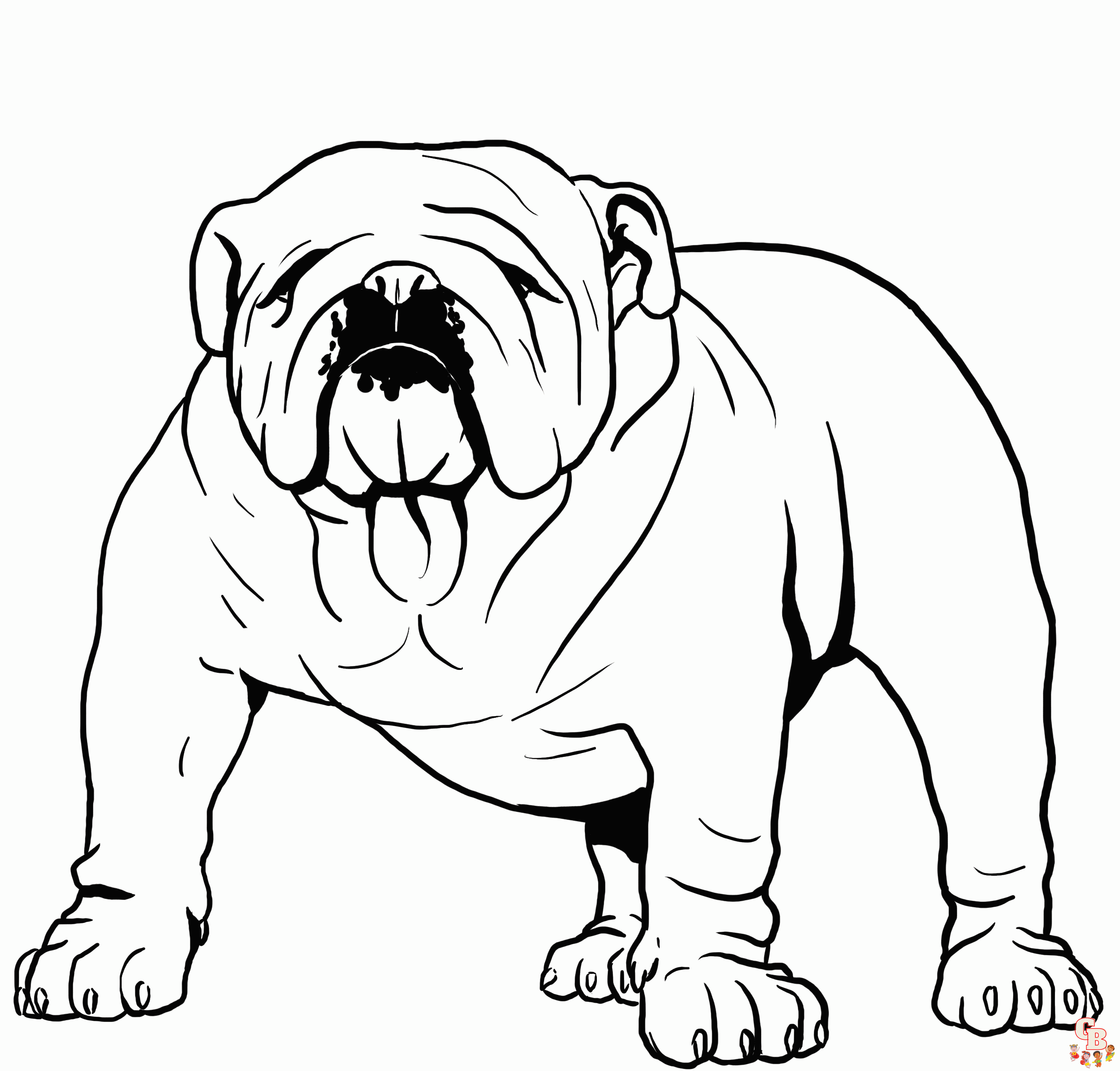 ausmalbilder kostenlosBulldogge 1