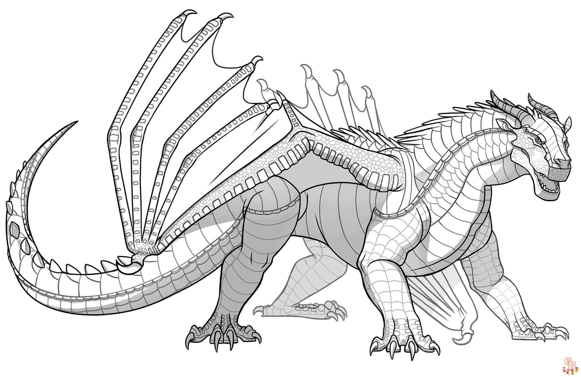 ausmalbilder kostenlosMudwing Dragon von Wings of Fire