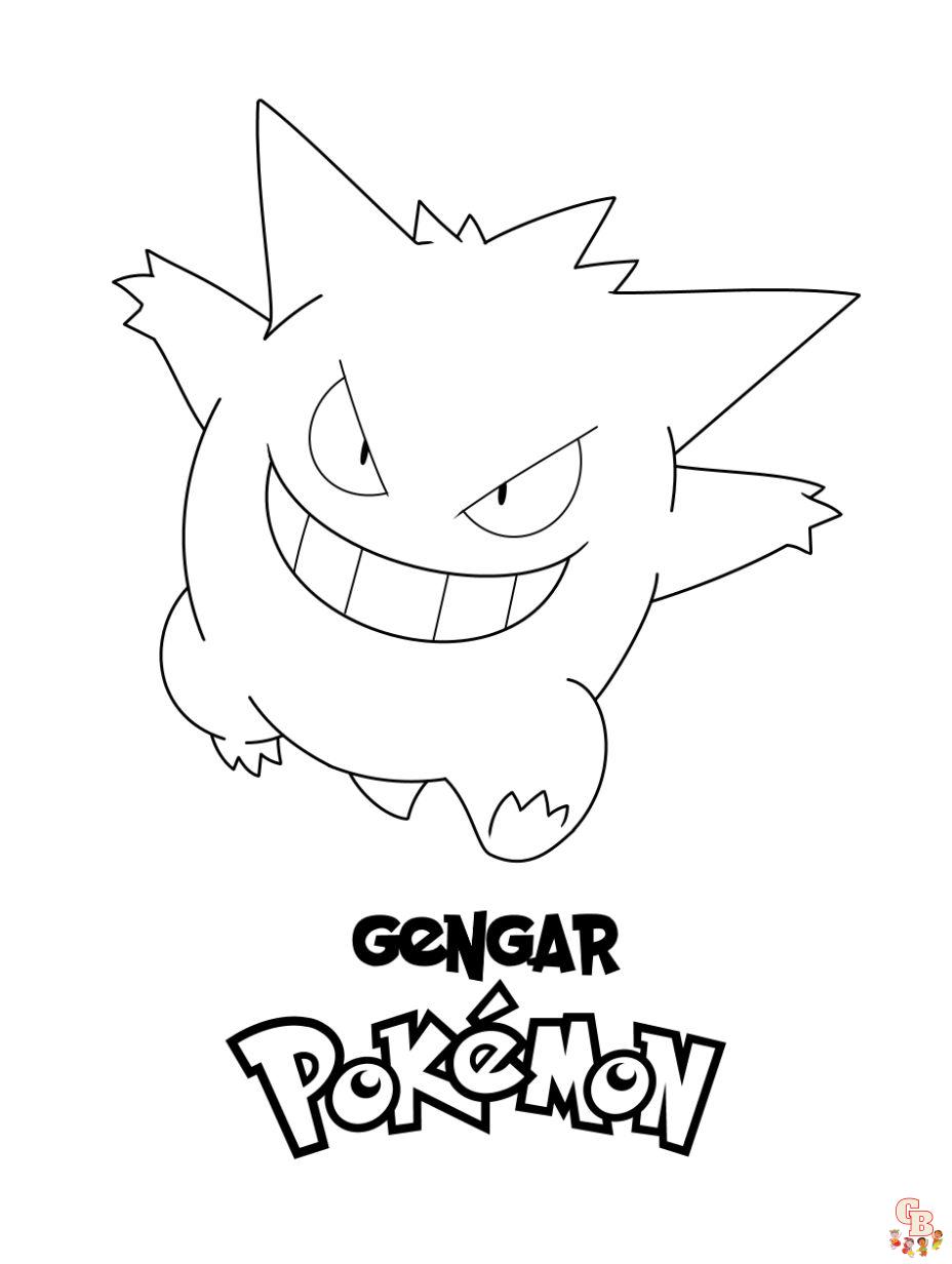 ausmalbilder pokemon gengar