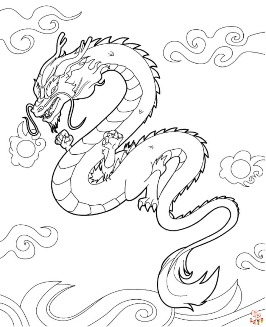 chinesischer Drache ausmalbilder zum ausdrucken 2