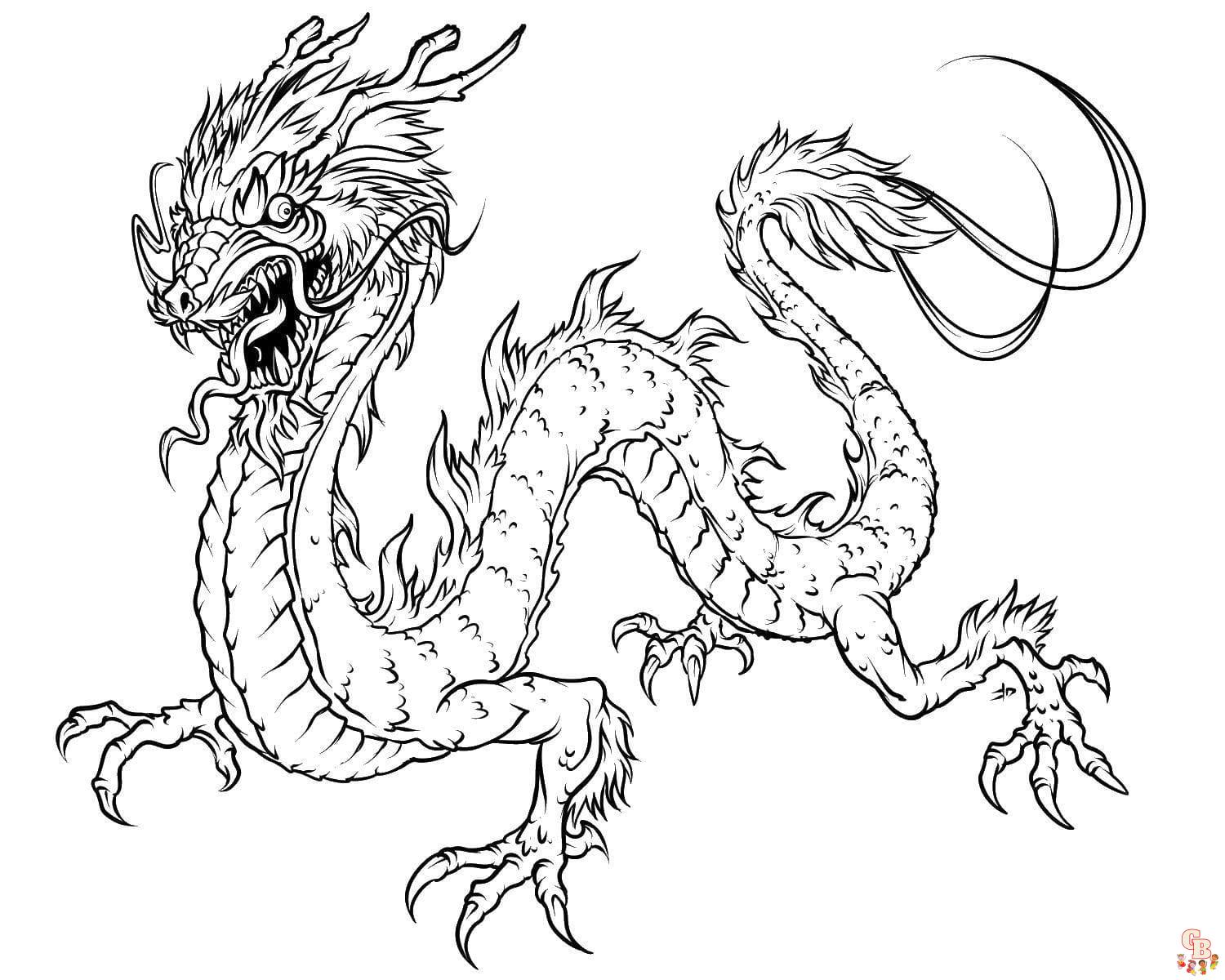 chinesischer Drache zum ausdrucken