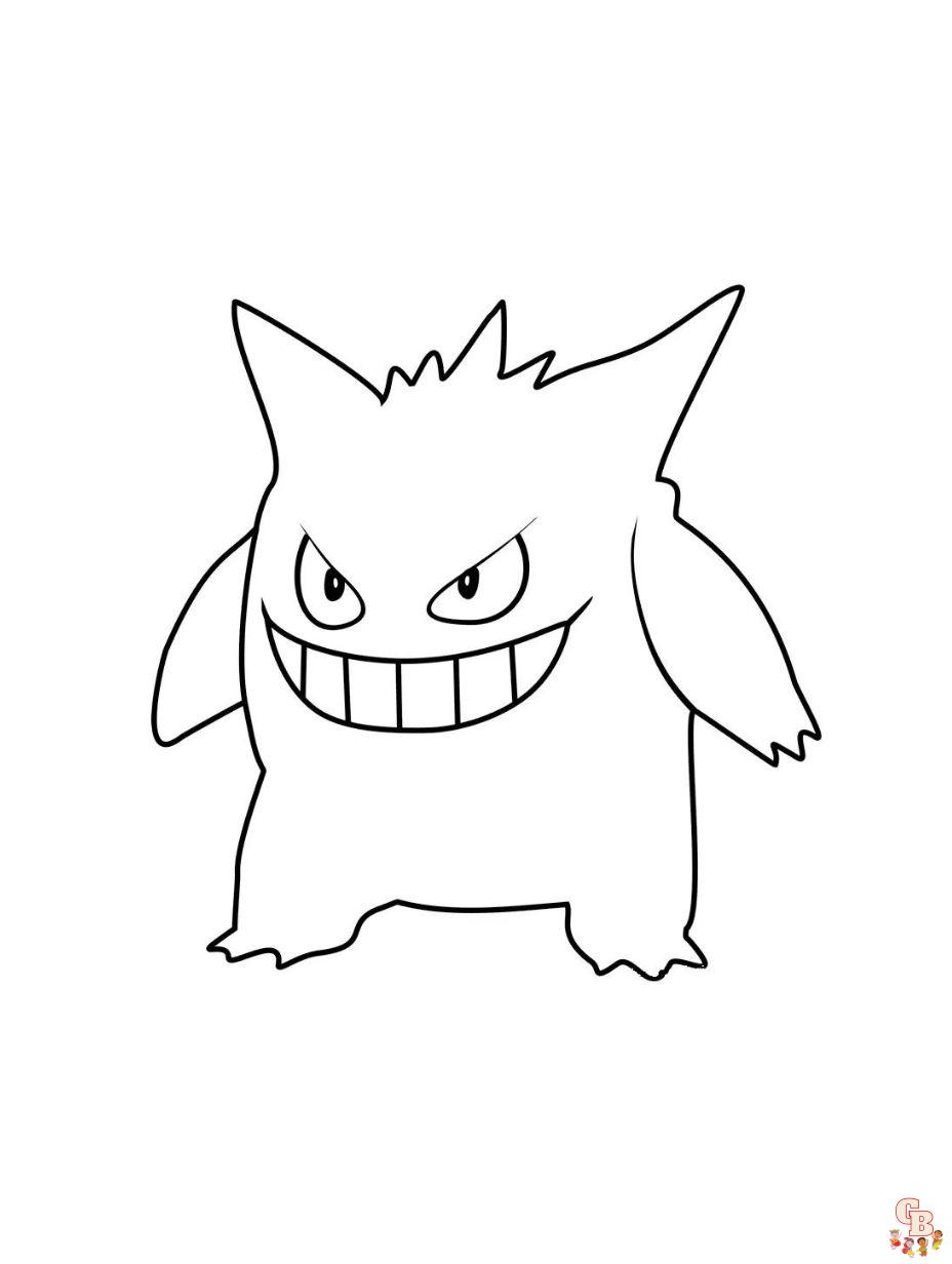 gengar pokemon ausmalbild