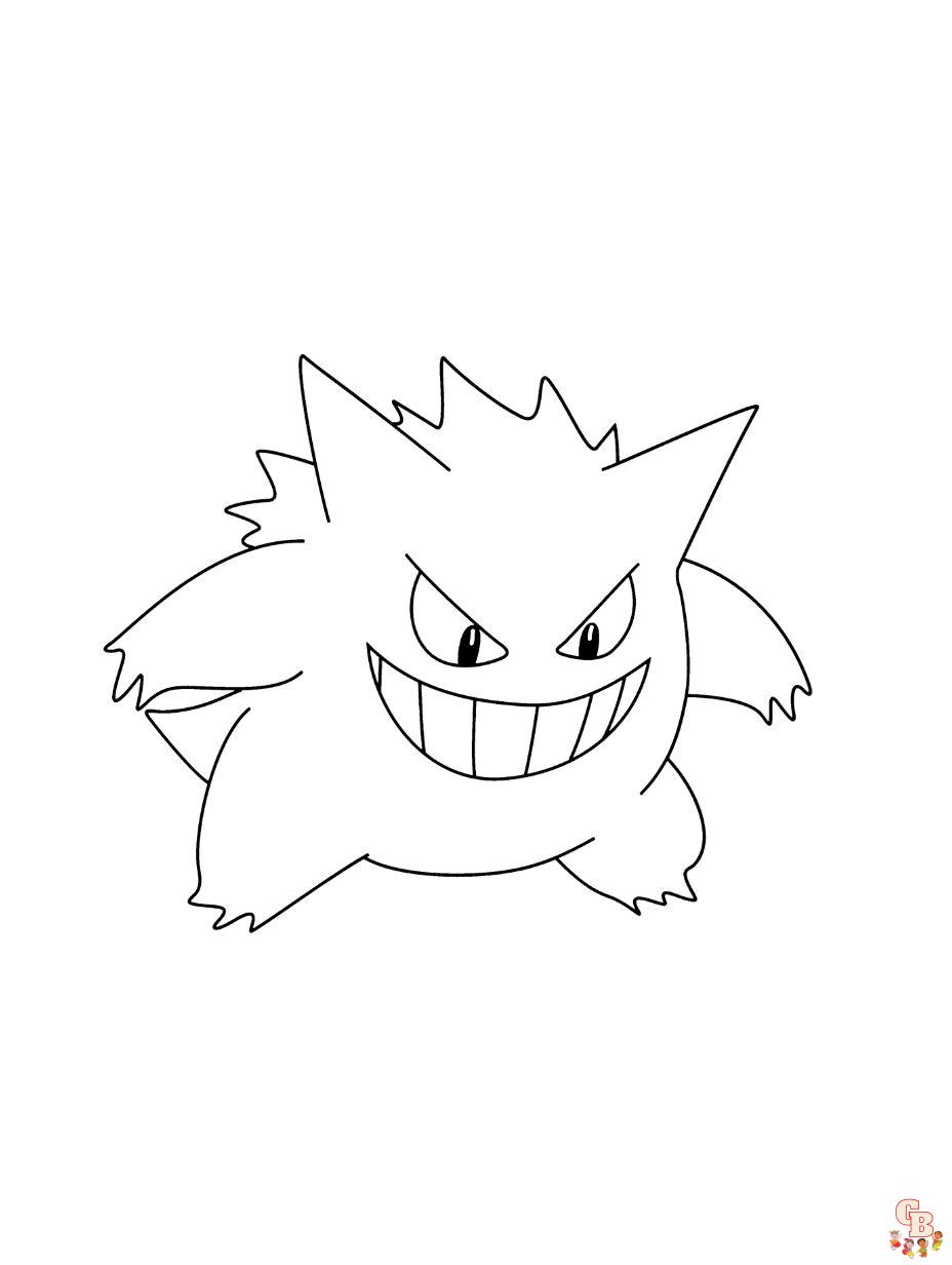 pokemon gengar ausmalbild