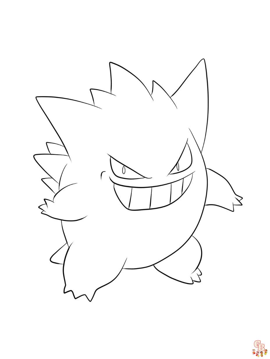 pokemon gengar ausmalbilder