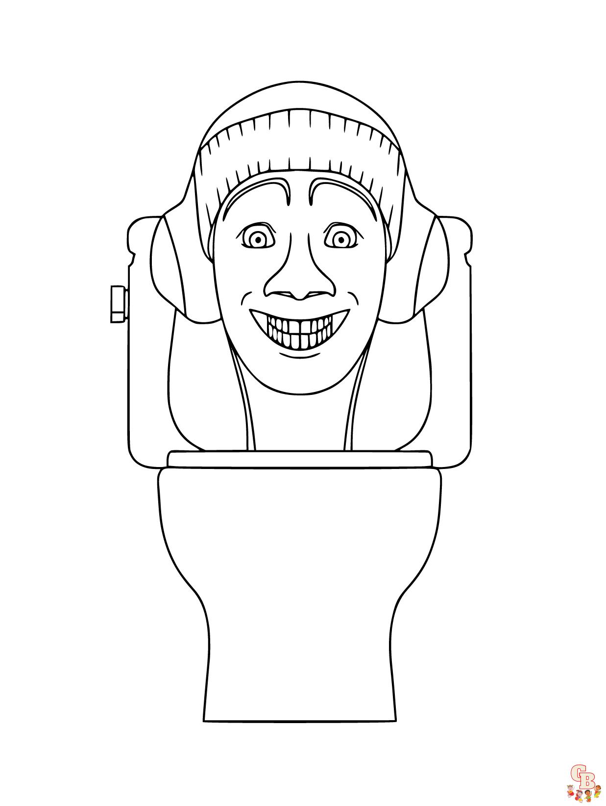 Ausmalbilder skibidi toilet 2