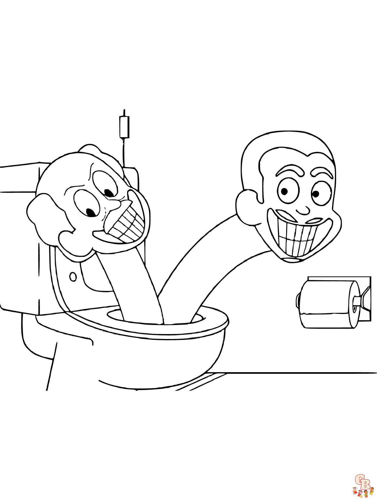 skibidi toilet ausmalbilder zum ausdrucken