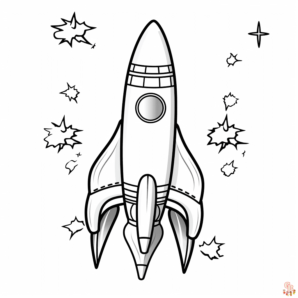 ausmalbild rakete