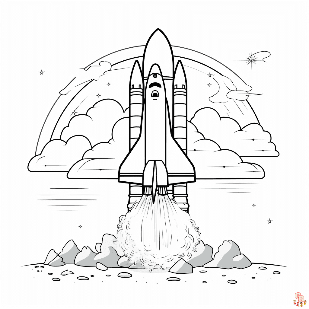 ausmalbild raketen