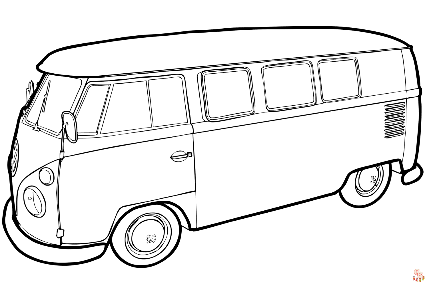 ausmalbild vw bus