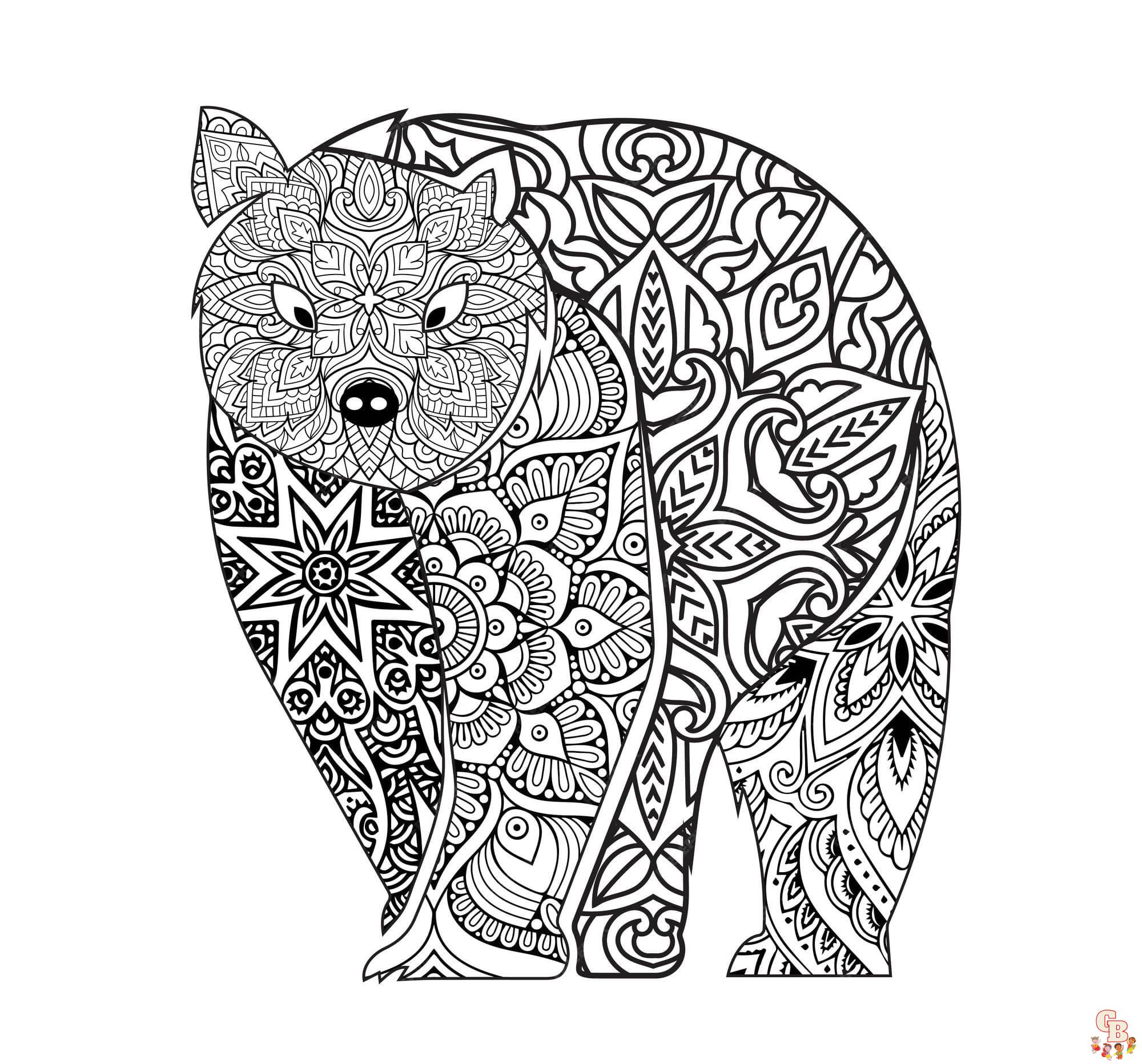 ausmalbilder mandala tiere