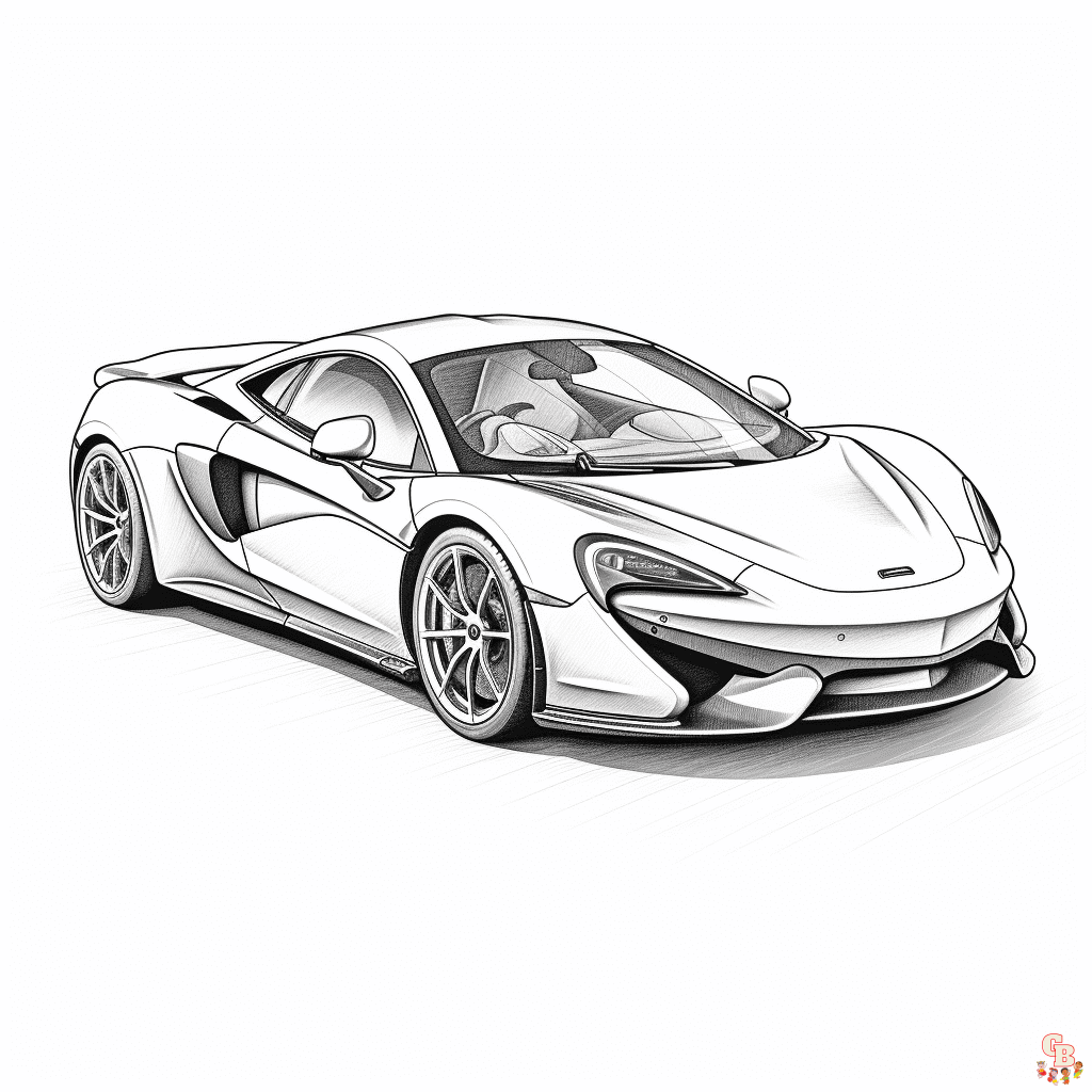 MCLaren Ausmalbilder fuer Kinder kostenlos