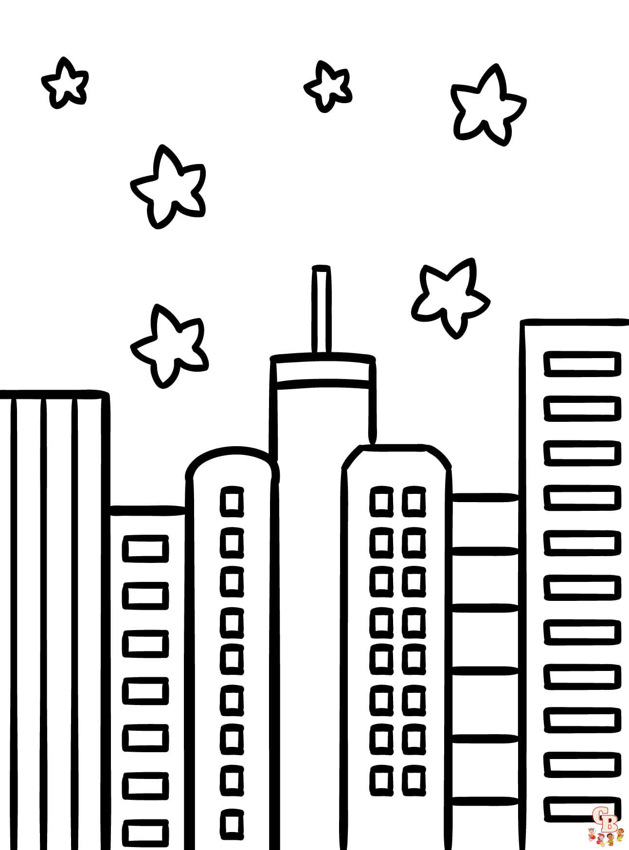 Stadt ausmalbild