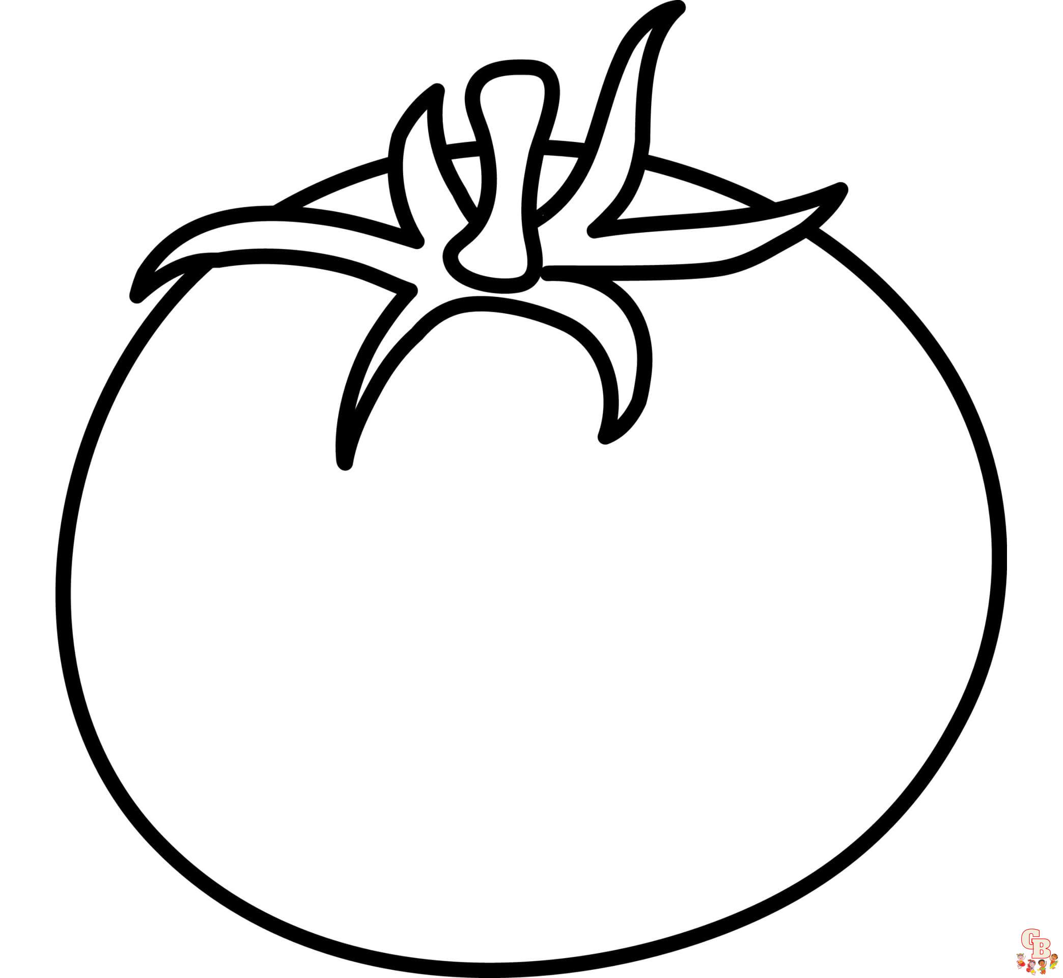 Tomaten einfache ausmalbilder