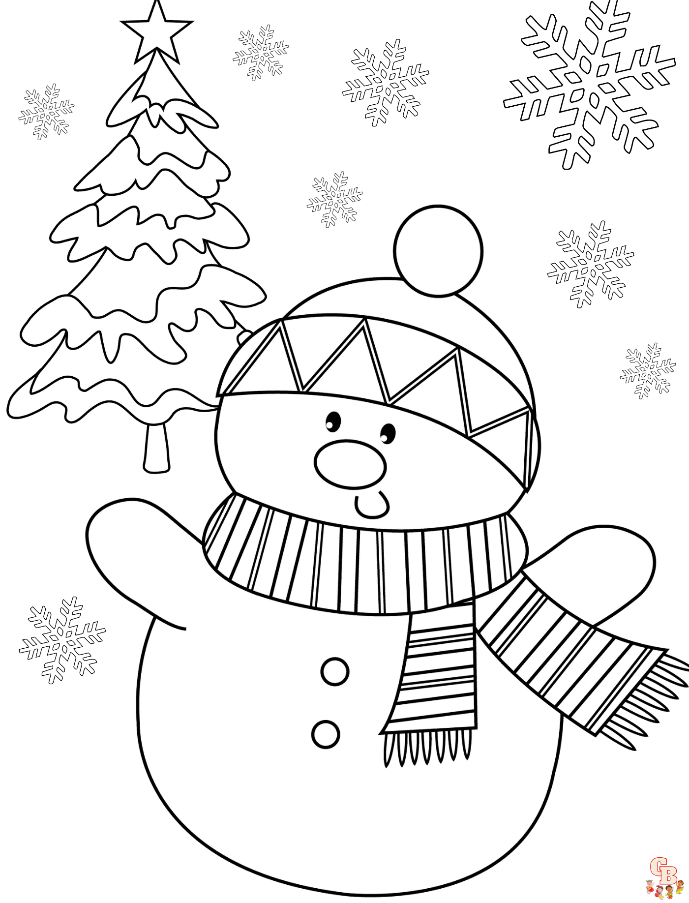 Weihnachts einfache ausmalbild
