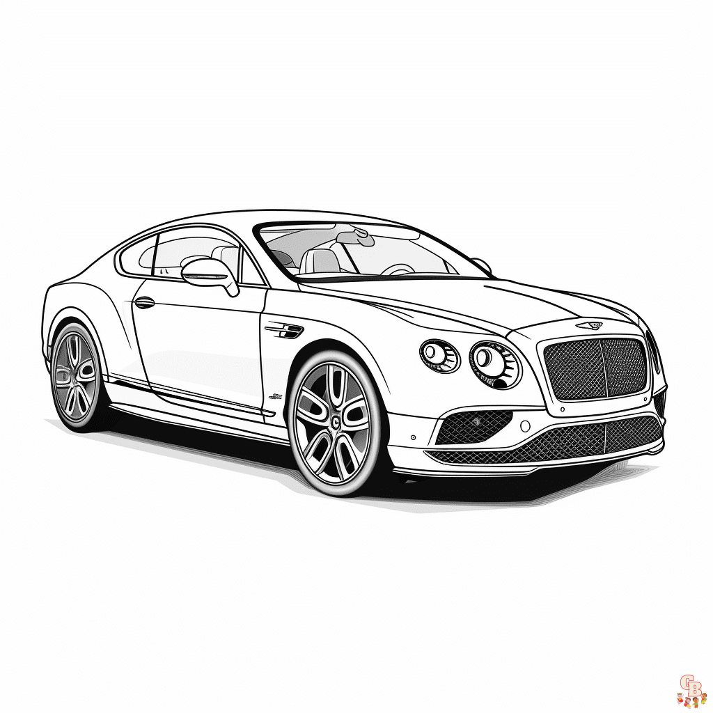 bentley einfache ausmalbilder