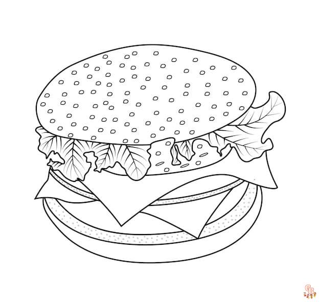 burger ausmalbilder kostenlos