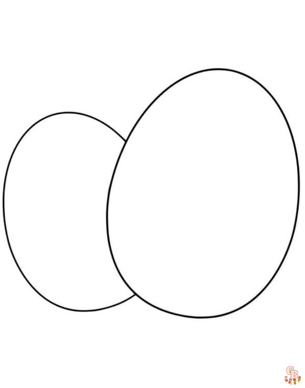 eier einfache ausmalbilder