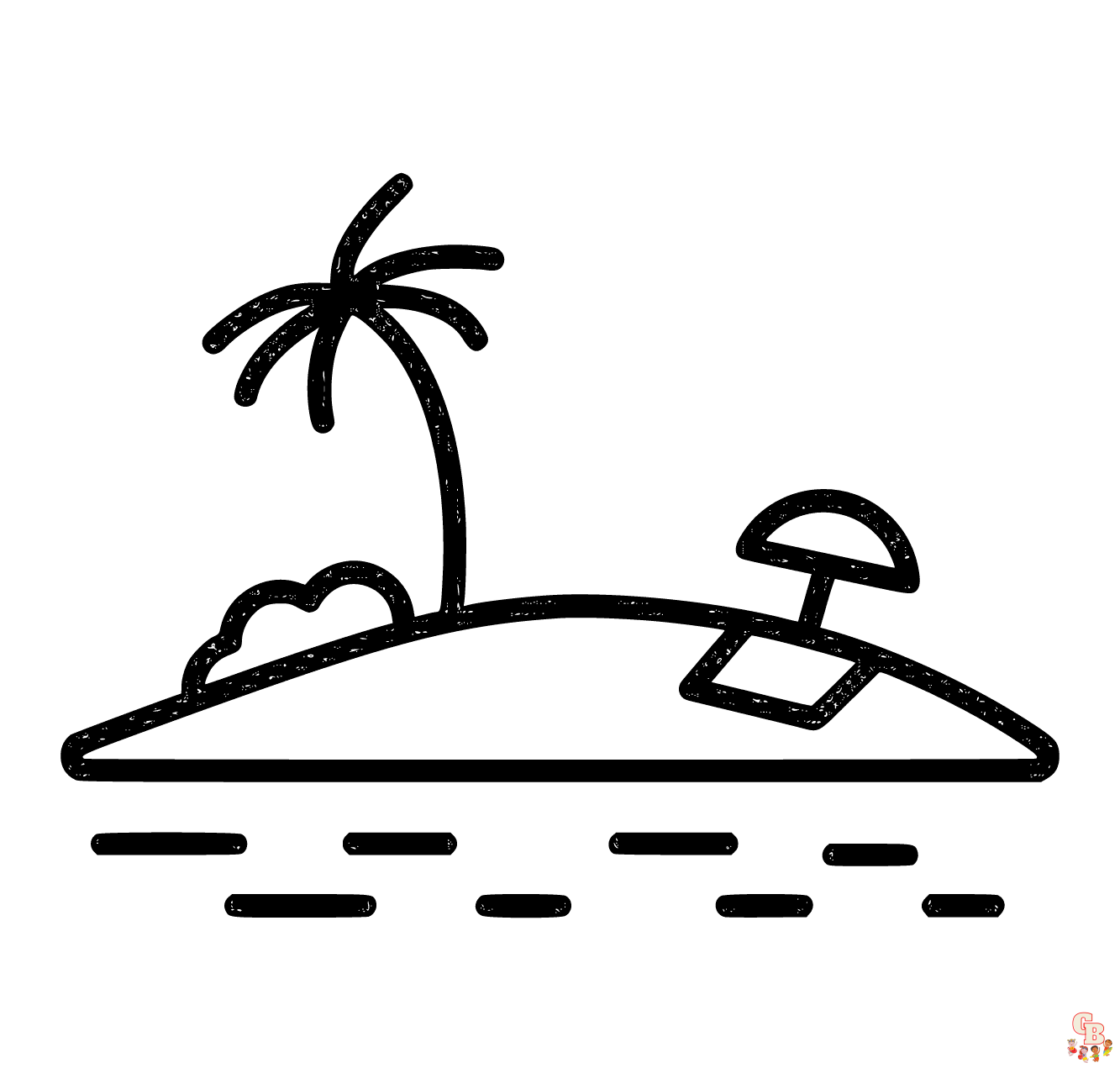 kostenlos Insel ausmalbilder