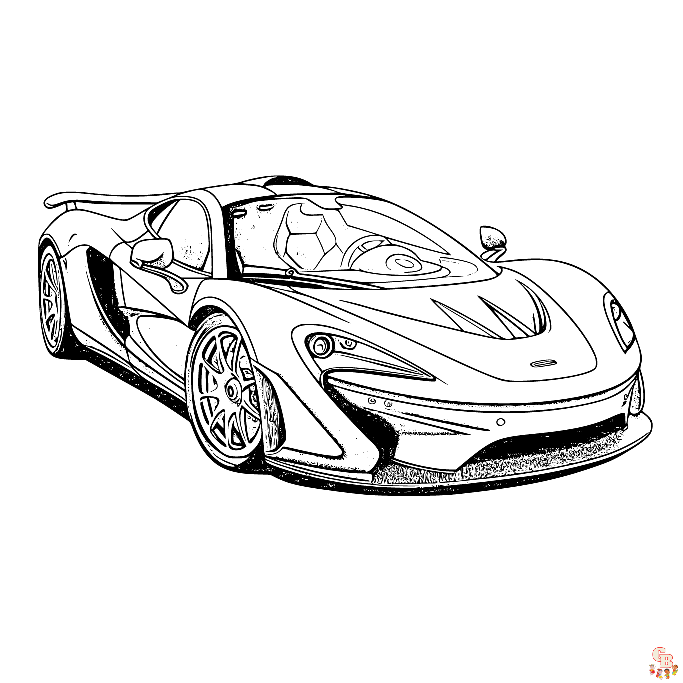 kostenlos MCLaren ausmalbilder