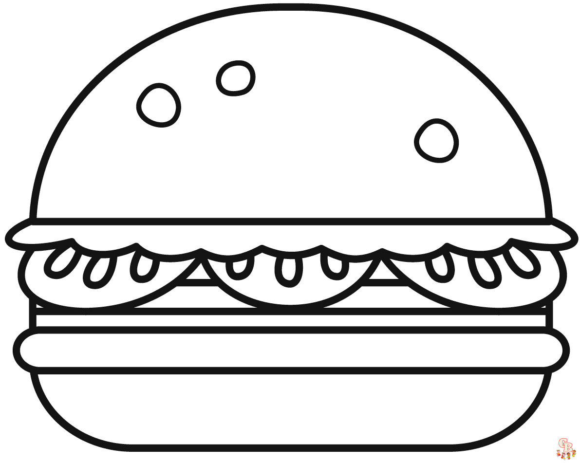 kostenlos burger ausmalbilder
