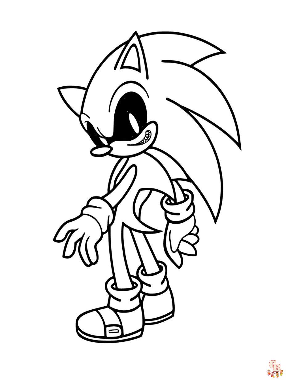 ausmalbild sonic exe