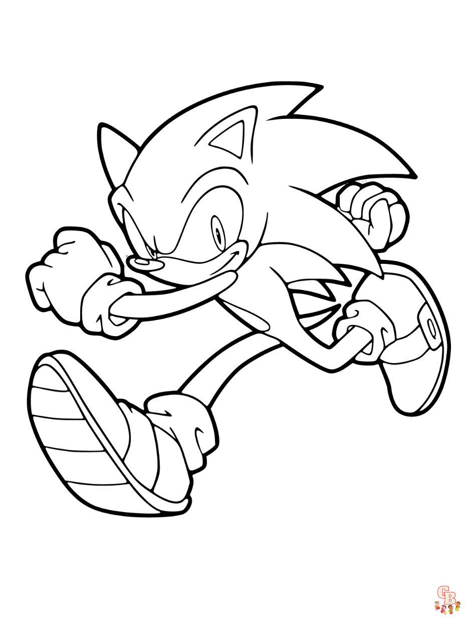 ausmalbild sonic