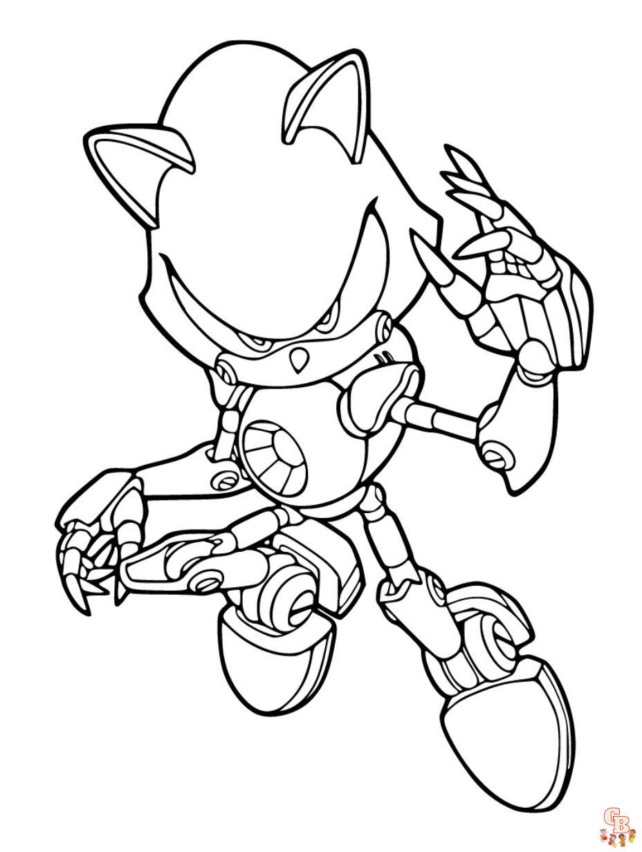 ausmalbilder metal sonic