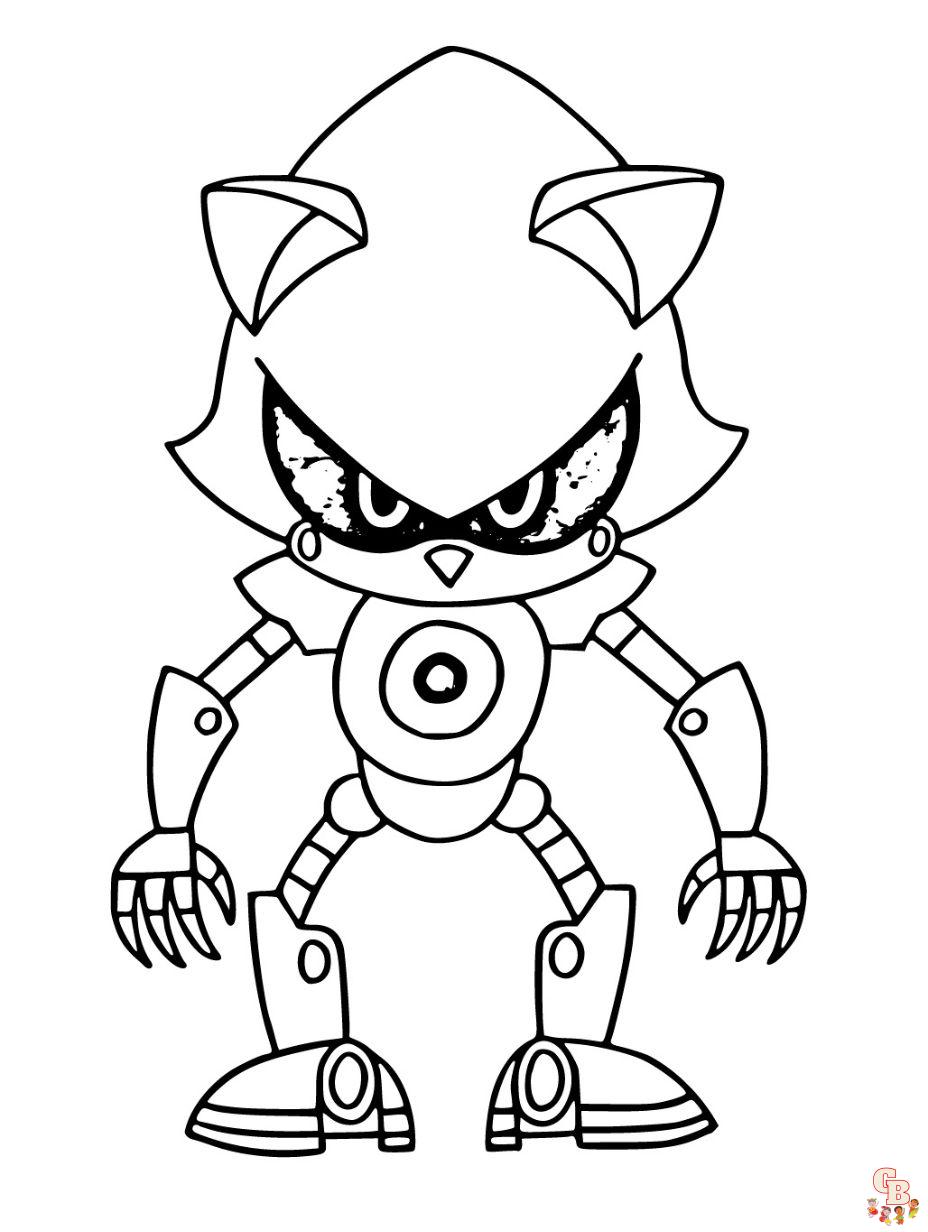 metal sonic ausmalbild