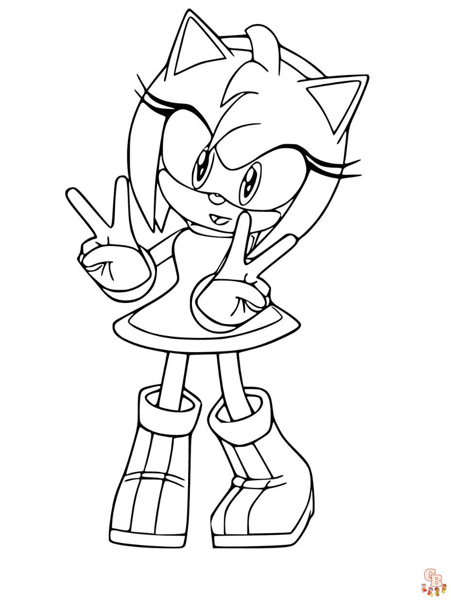 sonic ausmalbilder amy kostenlos