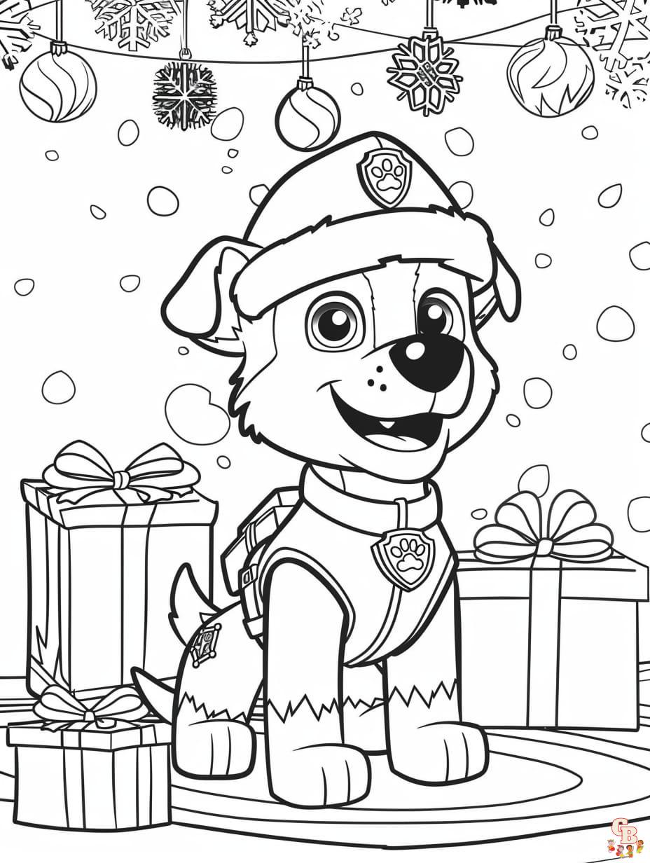 Weihnachten Paw Patrol Ausmalbilder fröhlicher im Schnee